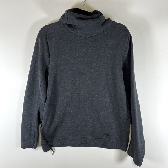 Nike Tech Fleece Pullover Hoodie Mens M Heather Green Side Zip Pullover *flawed* - Picture 1 of 11